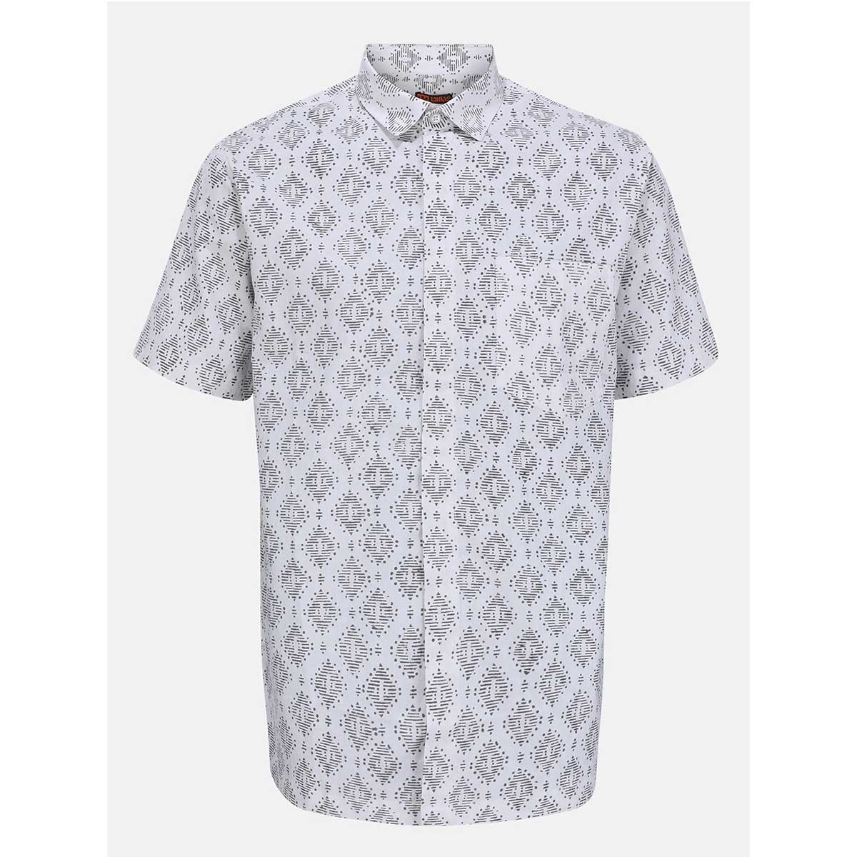 Grey Printed Cotton Shirt