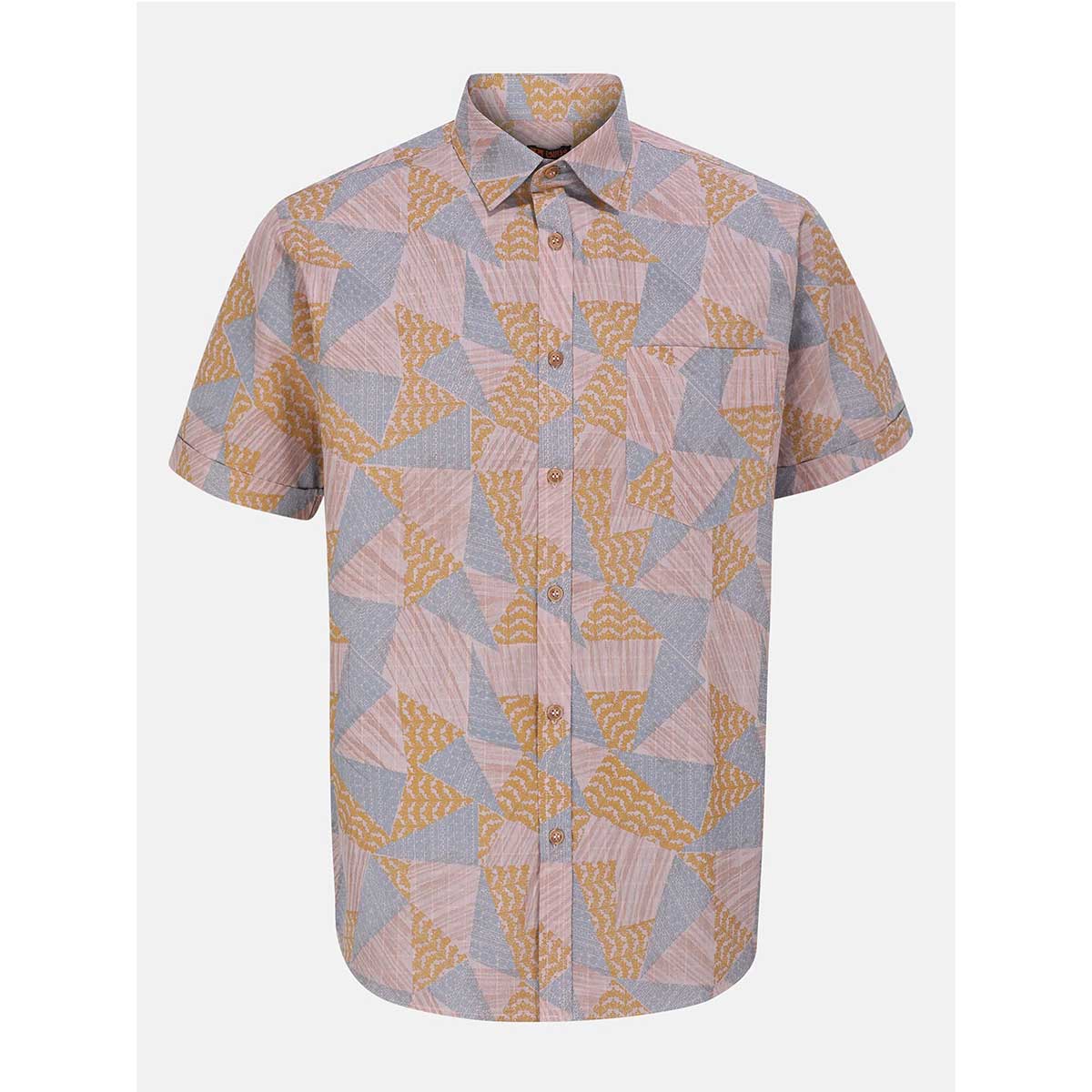 Dusty Pink Printed Cotton Shirt