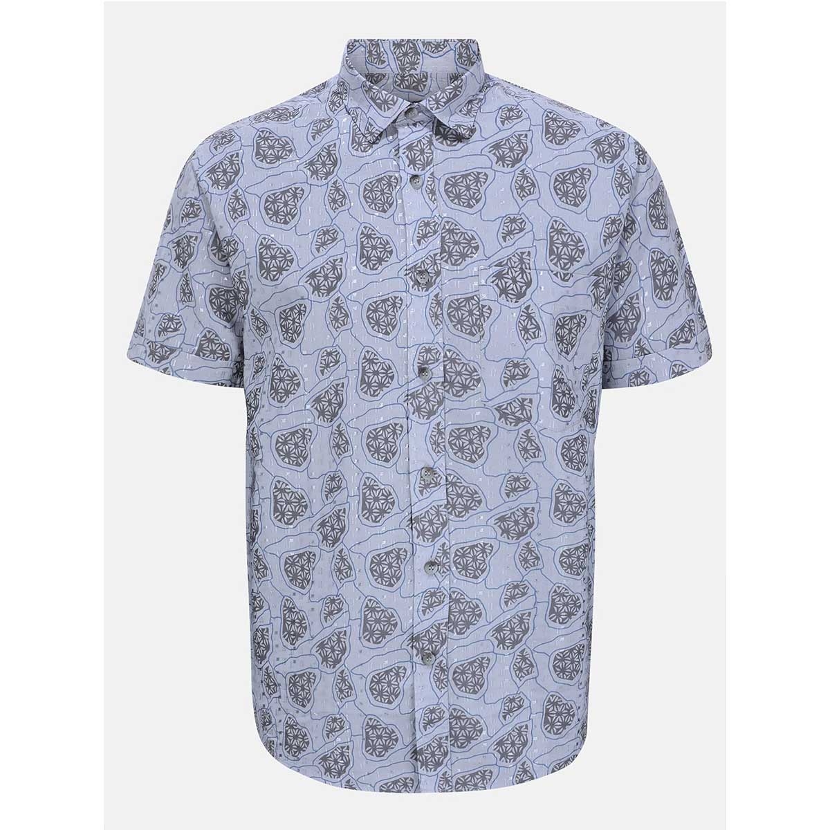 Grey Printed Cotton Shirt