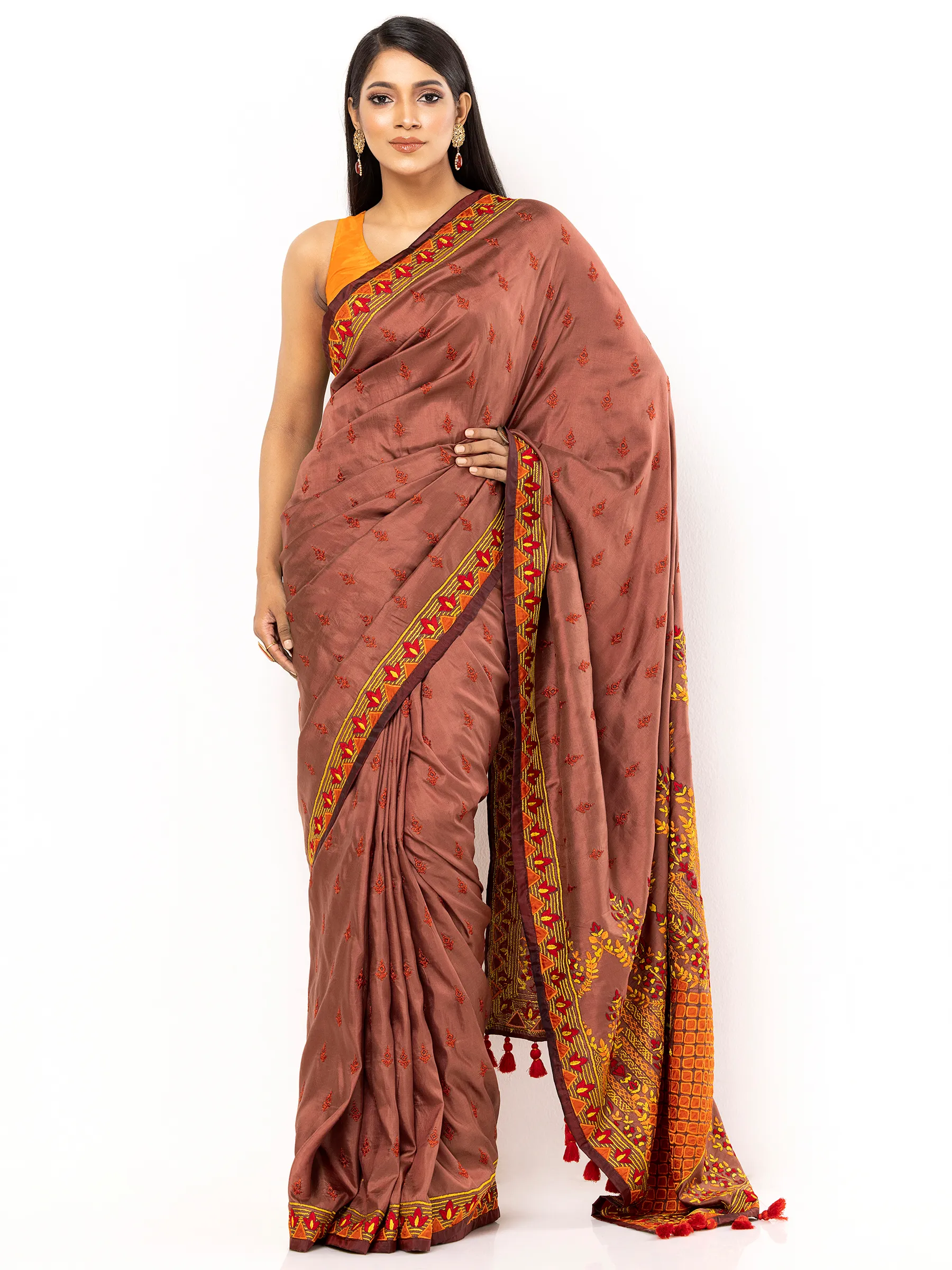 Exclusive Bangladesh design handloom cotton silk saree