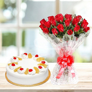 Combo with Flower and Cake