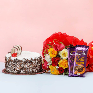 Combo with Cake and Flower