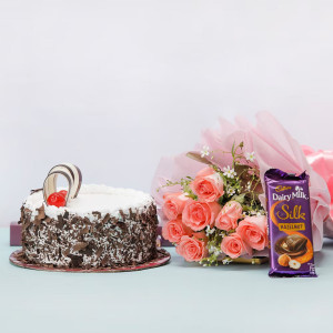 Combo with Cake and Flower