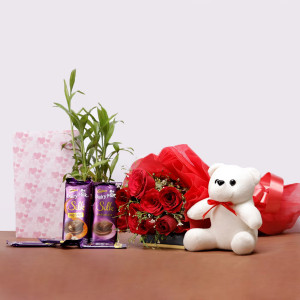 Combo with Plant and Rose