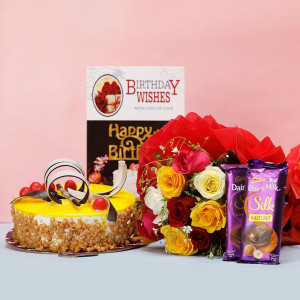 Combo with Cake and Flower
