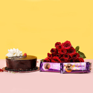 Combo with Cake and Flower