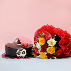 Combo with Flower and Cake
