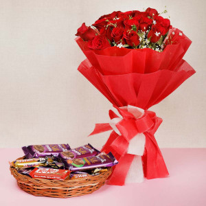 Combo with Flower and Chocolate