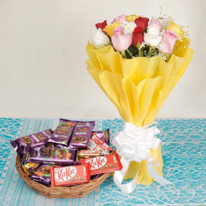 Combo with Flower and Chocolate