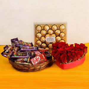 Combo with Flower and Chocolate