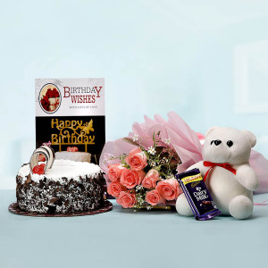 Combo with Cake and Flower