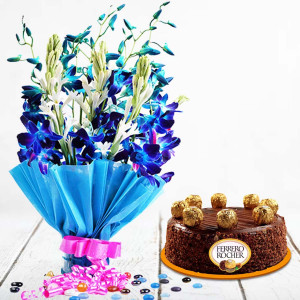 Combo with Flower and Cake