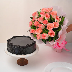 Combo with Cake and Flower