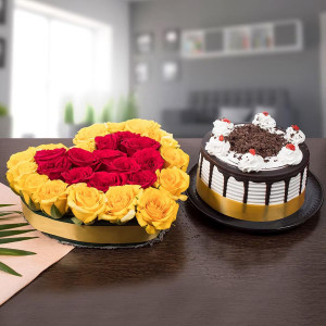 Combo with Cake and Flower