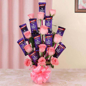 Combo with Chocolate and Flower