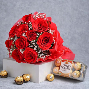 Combo with Chocolate and Flower