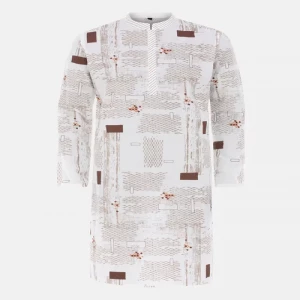 White Appliqued and Embroidered Cotton Slim Fit Panjabi