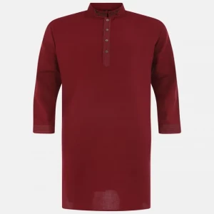Maroon Erri Embroidered Viscose Panjabi
