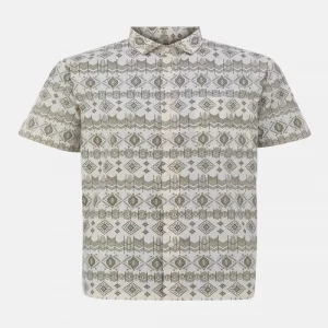 Ecru Printed Endi Cotton Shirt