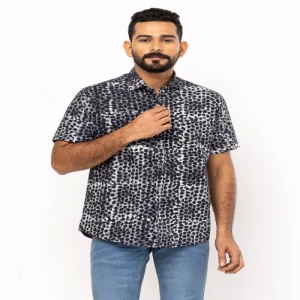 Black Wax Dyed Cotton Shirt