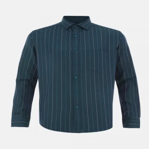 Teal Mixed Cotton Executive Shirt