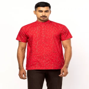 Red Printed Cotton Fatua