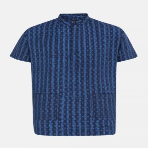 Navy Blue Printed Cotton Fatua