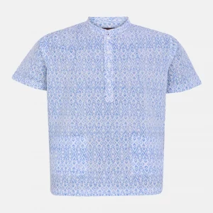 White Printed And Textured Cotton Fatua