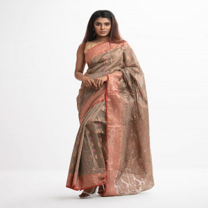 Golden Half Silk Saree