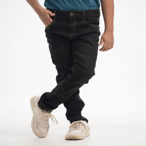 Black Denim Long Pants