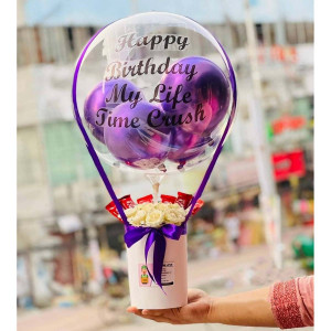 Birthday Gift With Rose & Kitkat