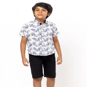 White Cotton Shirt Pant Set