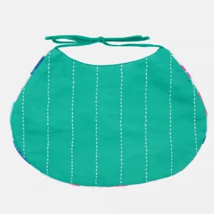 Green Embroidered Voile Bib