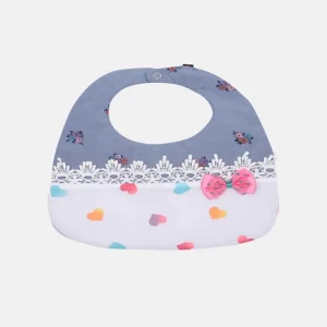 Blue Printed Cotton Bib