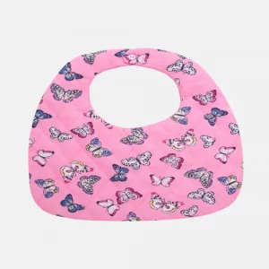 Pink Printed Cotton Bib