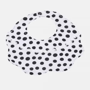 White Printed Cotton Bib