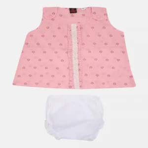 Pink Printed Voile Nima Set