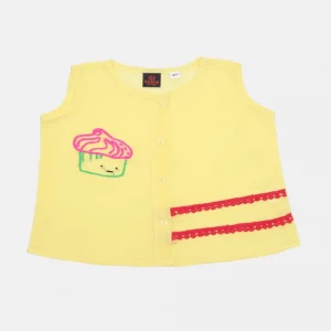 Yellow Embroidered Voile Nima
