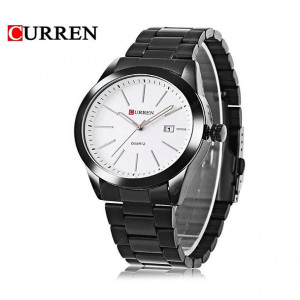 Curren 8091 Black Stainless Steel Analog Watch For Men