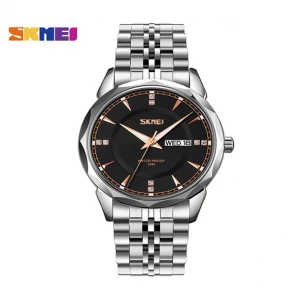 SKMEI 9268 Stainless steel Day & Date Function Watches For Men