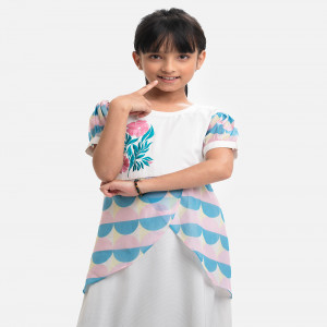White Crepe Petal Frock
