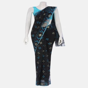 Black Half Silk Jamdani Saree