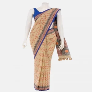 Printed and Embroidered Cotton Saree