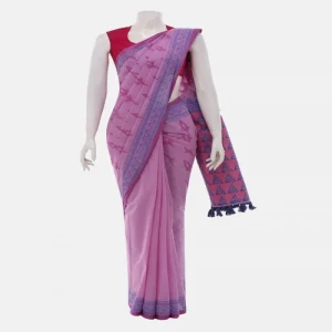 Light Purple Printed Cotton Saree