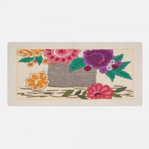 Nakshi Kantha Embroidered Silk Tapestry