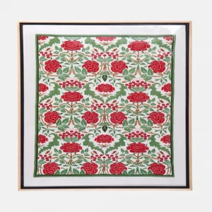 Nakshi Kantha Embroidered Silk Tapestry