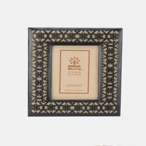 Black Faux Leather Photo Frame