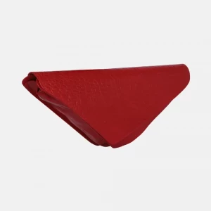Red Embossed Leather Purse
