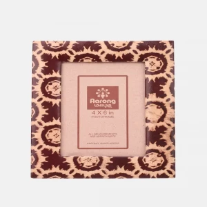 Chocolate Leather Photo Frame-4 X 6 inch
