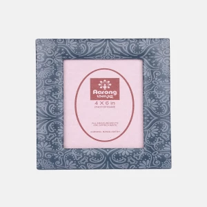 Grey Genuine Leather Photo Frame